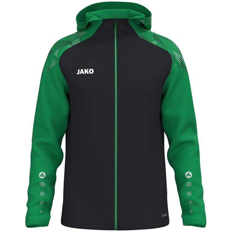 JAKO Hooded Jacket Sonic (durable, soft feel) black/green children