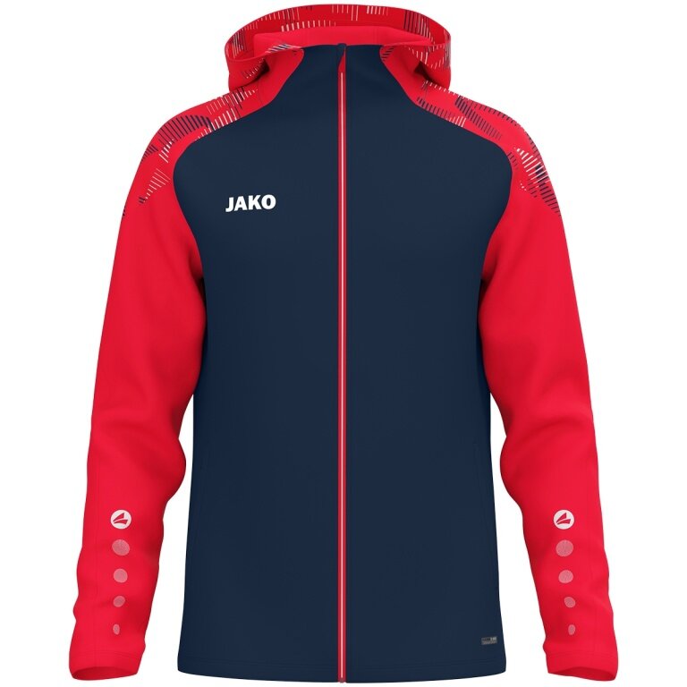 JAKO Hooded Jacket Sonic (durable, soft feel) navy/red children