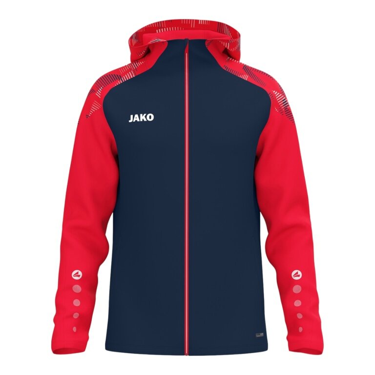 JAKO Hooded Jacket Sonic (durable, soft feel) navy/red men's