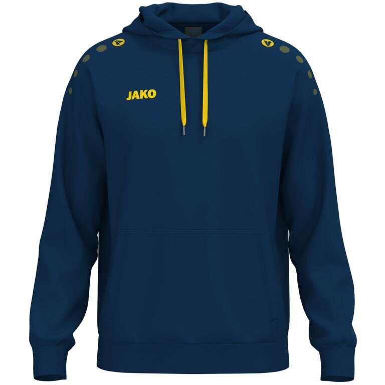 JAKO Hooded Sweatshirt One Sweat (Cotton Blend) navy blue/yellow Children