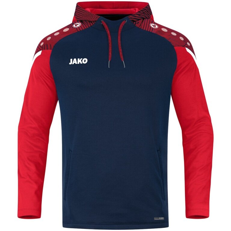 JAKO Hoodie Performance (Polyester Fleece) navy/red Women