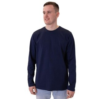 JAKO Long Sleeve Shirt Organic (Leisure, Organic Cotton) navy blue Men's