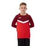 JAKO Sport Long Sleeve Sweatshirt Iconic (Polyester Stretch Fleece) red/burgundy Kids