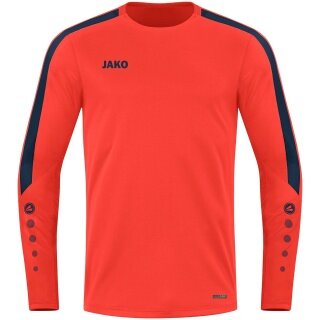JAKO Sport Long Sleeve Sweat Power (recycled Polyester, high freedom of movement) orange/navy blue Children
