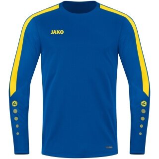 JAKO Sport Long Sleeve Shirt Sweat Power (recycled Polyester, high freedom of movement) royal blue/yellow Men