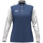 JAKO Long Sleeve Zip Top Dynamic (recycled polyester, elastic material) navy blue/white/light grey ladies