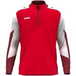 JAKO Long Sleeve Shirt Ziptop Dynamic (recycled polyester, elastic material) red/white/dark red children