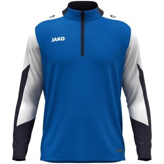 JAKO Long Sleeve Zip Top Dynamic (recycled polyester, elastic material) royal blue/white/navy blue men's