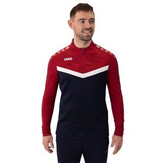 JAKO Long Sleeve Ziptop Iconic (comfortable fit) navy blue/red men's
