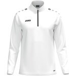 JAKO Long Sleeve Shirt Ziptop One (100% recycled Polyester, inner side made of Micro-Fleece) white Children