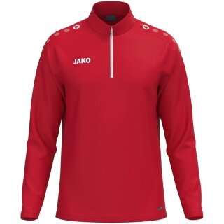 JAKO Long Sleeve Shirt Ziptop One (100% recycled Polyester, inner side made of Micro-Fleece) red Children