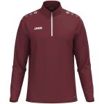 JAKO Long Sleeve Shirt Ziptop One (100% recycled Polyester, inner side made of Micro-Fleece) burgundy men's