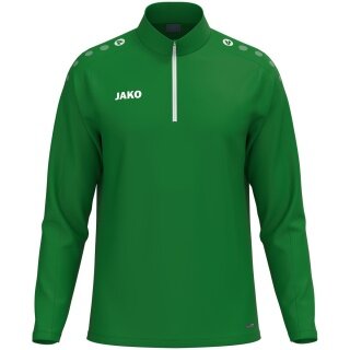 JAKO Long Sleeve Shirt Ziptop One (100% recycled Polyester, inner side made of Micro-Fleece) green men's