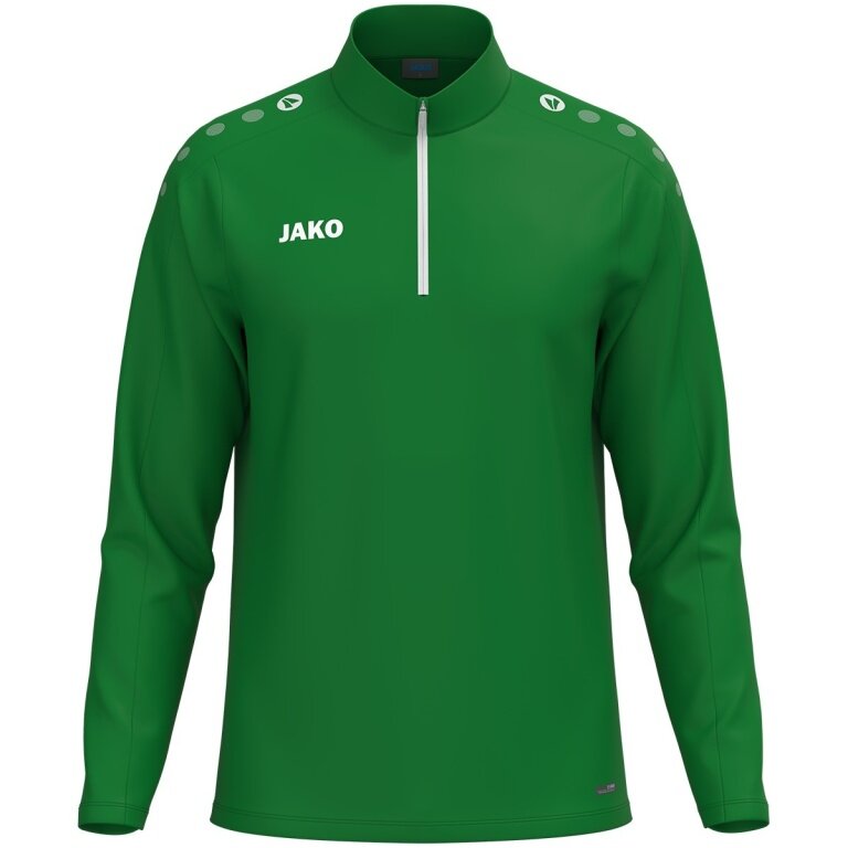 JAKO Long Sleeve Shirt Ziptop One (100% recycled Polyester, inner side made of Micro-Fleece) green children