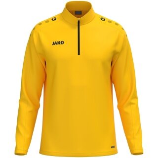 JAKO Long Sleeve Shirt Ziptop One (100% recycled Polyester, inner side made of Micro-Fleece) yellow Men's
