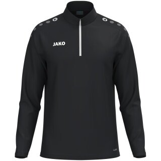 JAKO Long Sleeve Shirt Ziptop One (100% recycled Polyester, inner side made of Micro-Fleece) black Men's