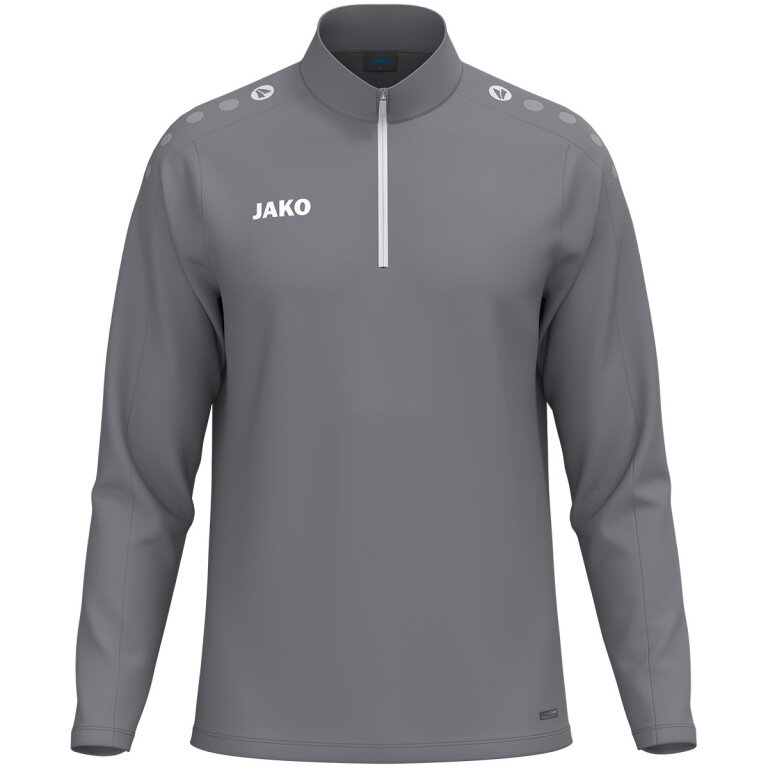 JAKO Long Sleeve Shirt Ziptop One (100% recycled Polyester, inner side made of Micro-Fleece) grey Men's