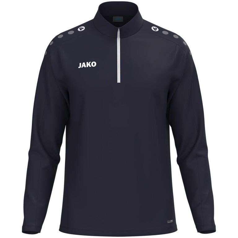 JAKO Long Sleeve Shirt Ziptop One (100% recycled Polyester, inner side made of Micro-Fleece) navy blue children