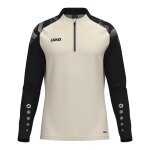 JAKO Long Sleeve Shirt Ziptop Sonic (recycled Polyester, soft feel) beige/black boys