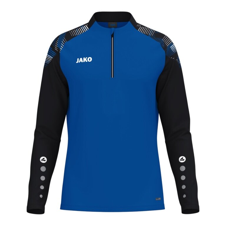 JAKO Long Sleeve Shirt Ziptop Sonic (recycled Polyester, soft feel) royal blue/black boys