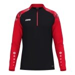 JAKO Long Sleeve Shirt Ziptop Sonic (recycled Polyester, soft feel) black/red Men's