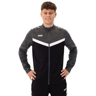 JAKO Polyester Jacket Iconic (100% recycled Polyester) black/anthracite grey Men's