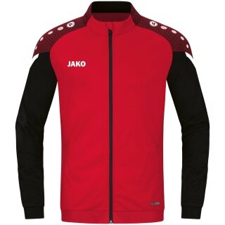 JAKO Polyester Jacket Performance (Matte Polyester Tricot) Red/Black Kids