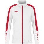 JAKO Polyester Jacket Power (100% recycled Polyester) white/red Women