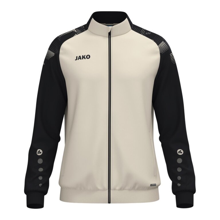 JAKO Training Jacket (Polyester) Sonic (100% recycled Polyester, modern look) beige/black Men's