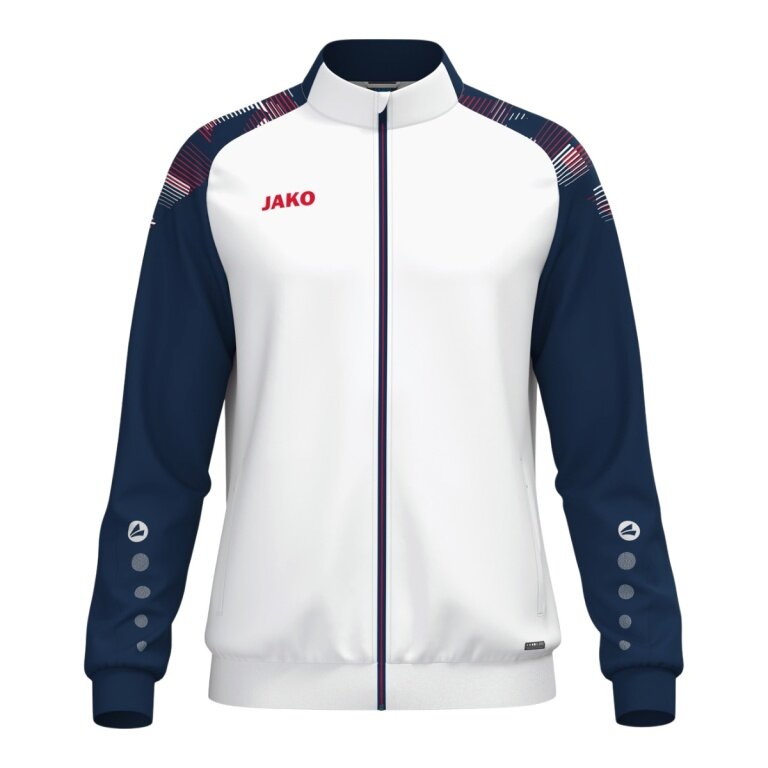 JAKO Training Jacket (Polyester) Sonic (100% recycled Polyester, modern look) white/navy/red Men's
