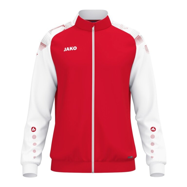 JAKO Training Jacket (Polyester) Sonic (100% recycled Polyester, modern look) red/white Men's