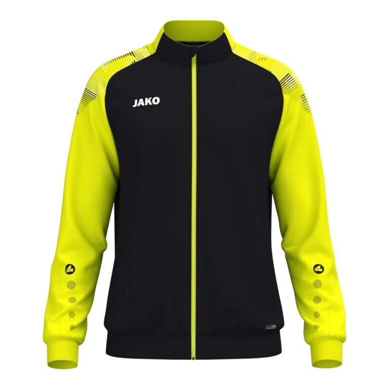 JAKO Training Jacket (Polyester) Sonic (100% recycled Polyester, modern look) black/neon yellow Men's