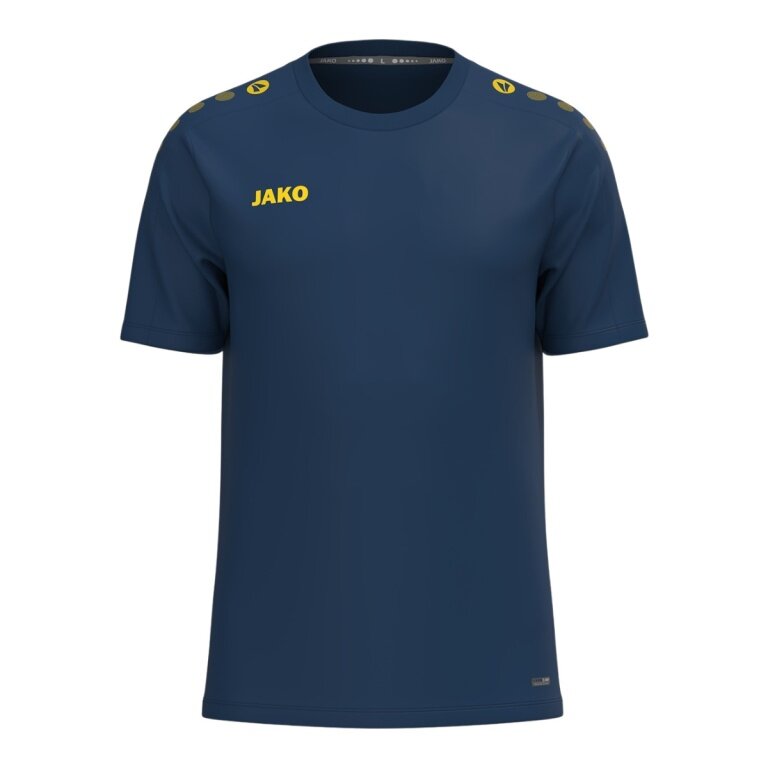 JAKO Sport Shirt One (100% recycled Polyester, breathable) navy blue/yellow ladies
