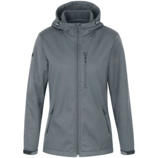 JAKO Softshell Jacket Premium (Hood, wind and water repellent) dark grey Women