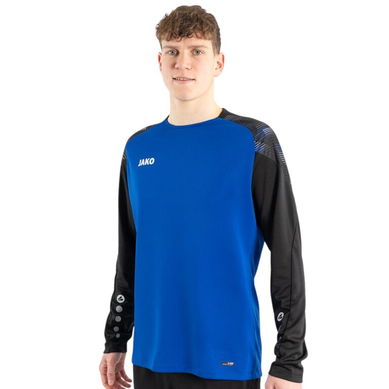 JAKO Sport Long Sleeve Shirt Sonic Sweat (quick-drying, durable) royal blue/black men's
