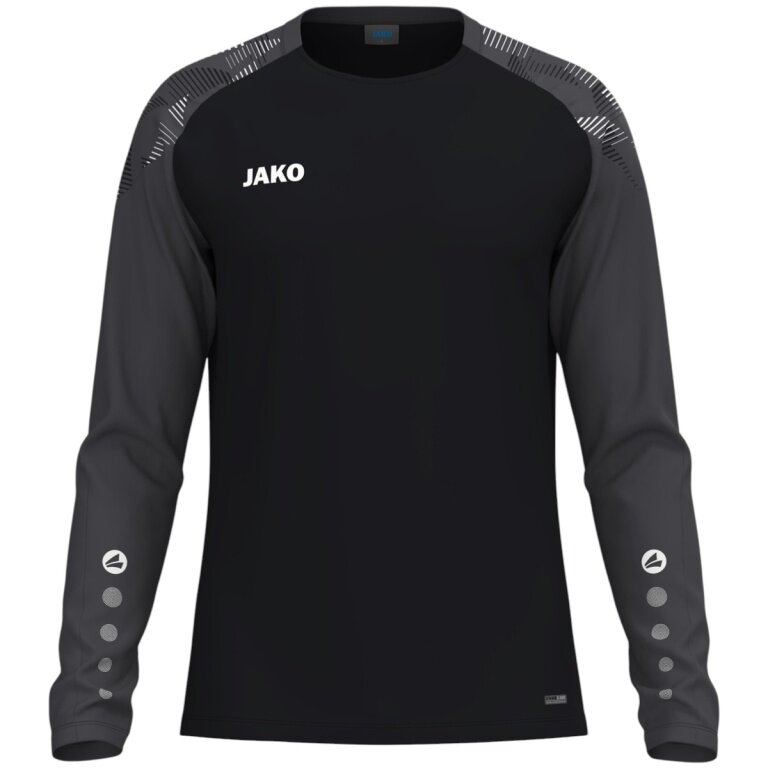 JAKO Sport Long Sleeve Shirt Sonic Sweat (quick-drying, durable) black/anthracite grey children