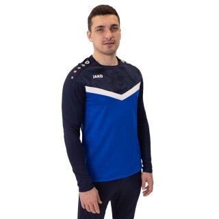 JAKO Sport Long Sleeve Sweatshirt Iconic (Polyester Stretch Fleece) Royal Blue/Navy Blue Men's