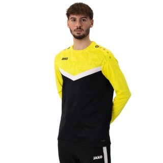 JAKO Sport Long Sleeve Sweatshirt Iconic (Polyester Stretch Fleece) black/yellow Men's