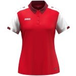 JAKO Sport Polo Dynamic (100% recycled Polyester) red/white/dark red Ladies