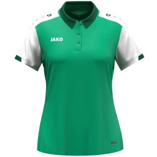 JAKO Sport Polo Dynamic (100% recycled Polyester) green/white/dark green ladies
