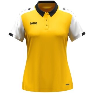 JAKO Sport Polo Dynamic (100% recycled Polyester) yellow/white/black ladies
