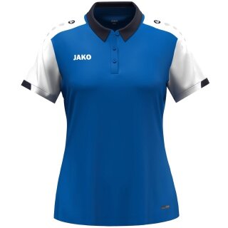 JAKO Sport Polo Dynamic (100% recycled Polyester) royal blue/white/navy blue Ladies
