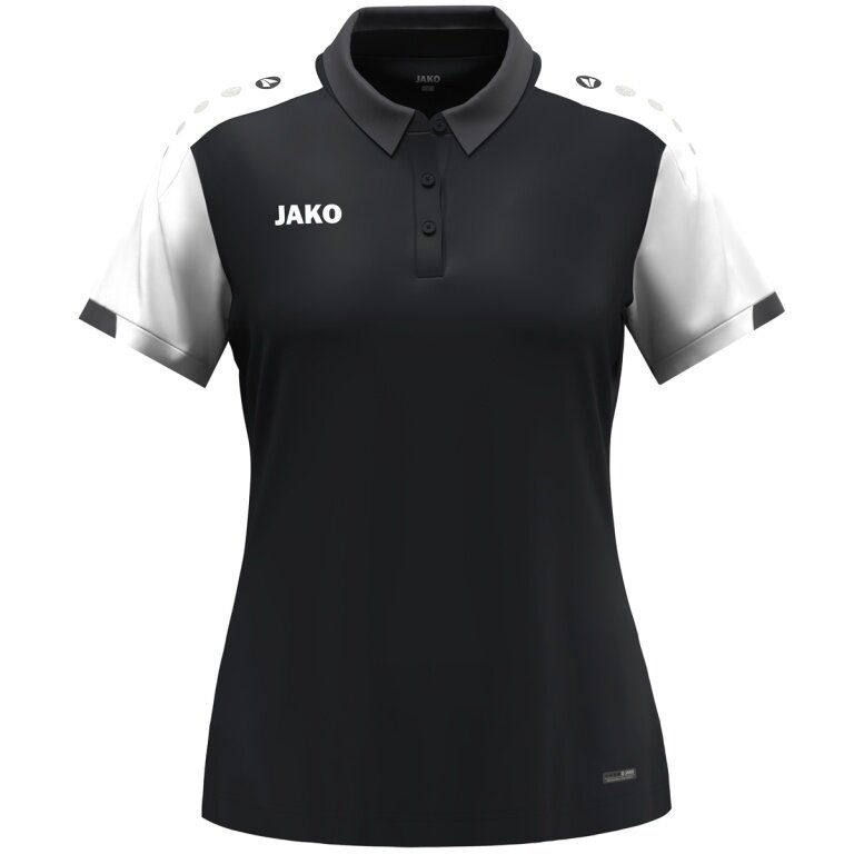 JAKO Sport Polo Dynamic (100% recycled Polyester) black/white/anthracite grey ladies