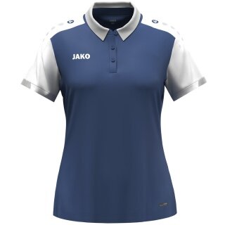 JAKO Sport Polo Dynamic (100% recycled Polyester) midnight blue/white/light grey Ladies