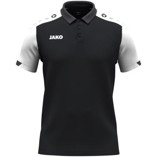 JAKO Sport Polo Dynamic (Polyester Mini Piqué) black/white/anthracite grey men's