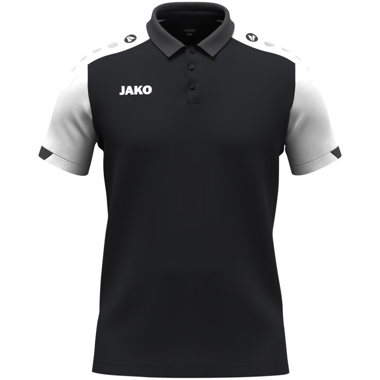 JAKO Sport Polo Dynamic (Polyester Mini Piqué) black/white/anthracite grey men's