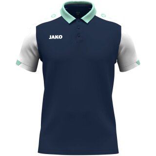 JAKO Sport Polo Dynamic (Polyester Mini Piqué) navy blue/white/mint green men's