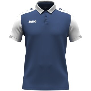 JAKO Sport Polo Dynamic (Polyester Mini Piqué) midnight blue/white/light grey children