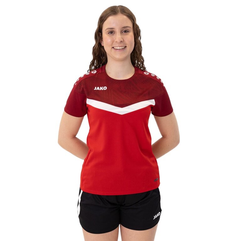 JAKO Sport Shirt Iconic (Polyester Micro Mesh) red/wine red Ladies