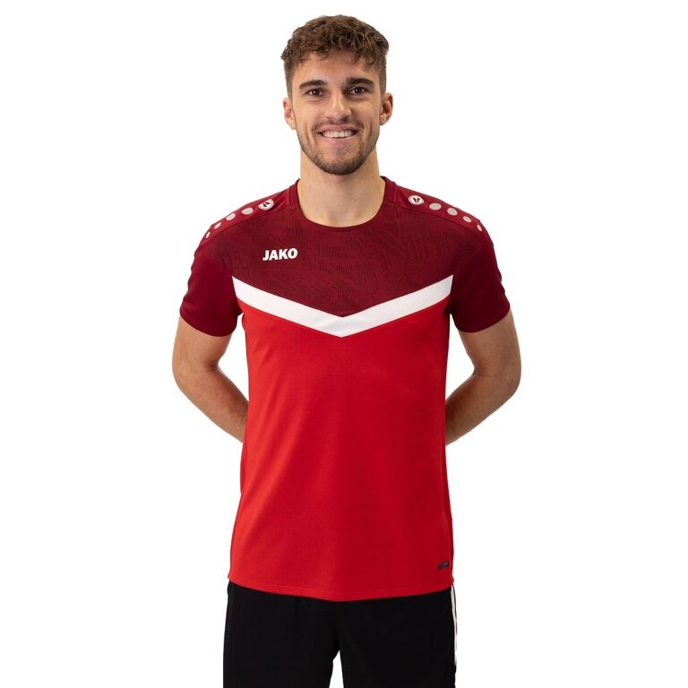 JAKO Sport T-shirt Iconic (Polyester Micro Mesh) red/burgundy men's
